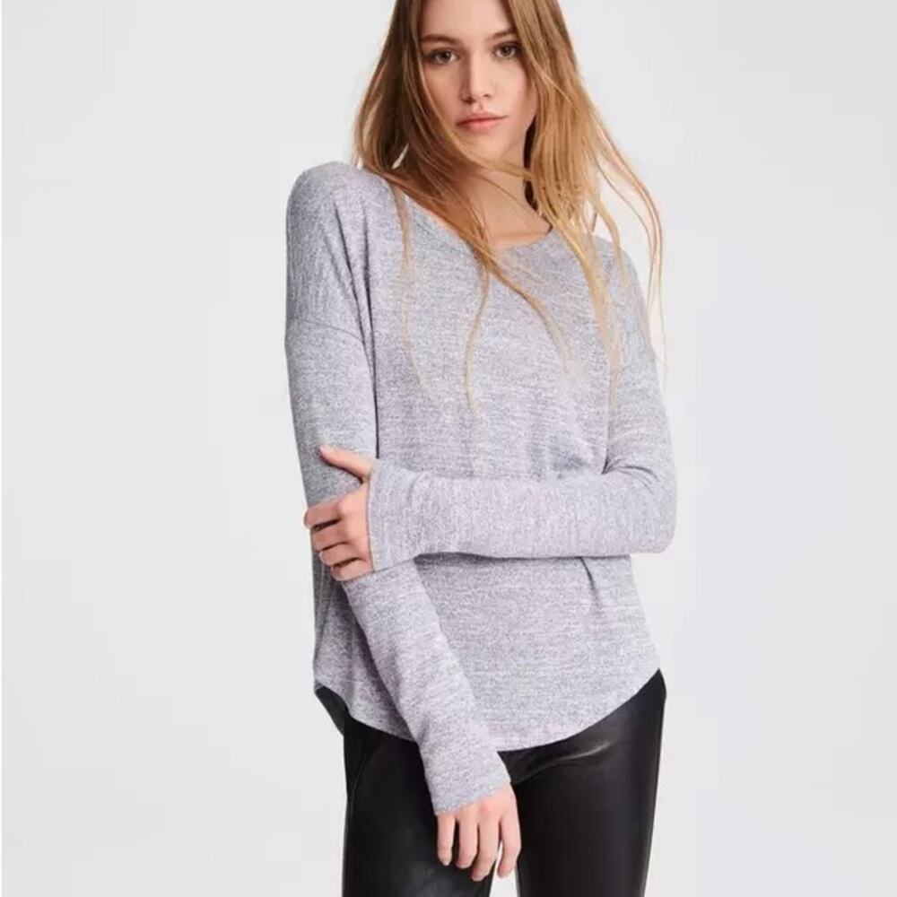 rag & bone Gray Long Sleeve Tee